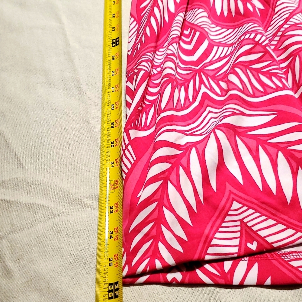 Pink Tropical Dress Womans Size Large MSRP $120. - Picture 2 of 9